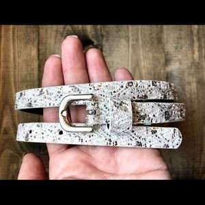 White & Silver Sparkle Belt from Buckle
